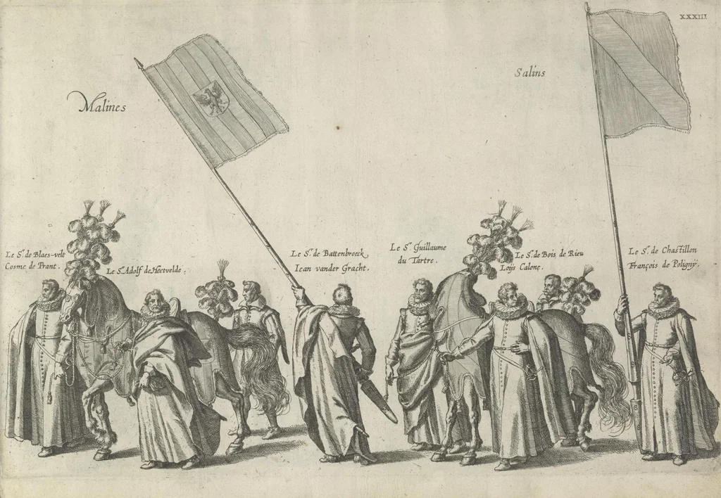 An illustration from Pompa funebris optimi potentissimiq[ue] principis Alberti Pii, Archiducis Avstriae, Ducis Burg. Bra. &c, 1623, leaf 98
