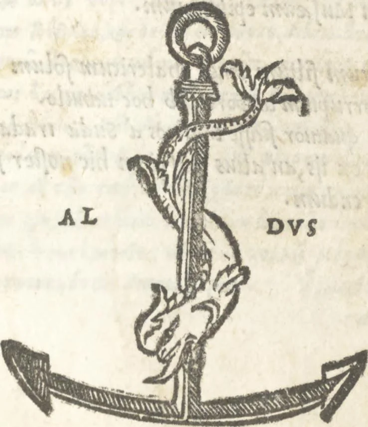 An illustration from Mousaiou Poiemation Ta kath' Hērō kai Leandron ; Orpheōs Argonautika ; Tou autou humnoi ; Orpheus peri lithōn = Musaei Opusculum de Herone & Leandro ; Orphei argonautica ; Eiusdem hymni ; Orpheus de lapidibus, 1517, leaf 6