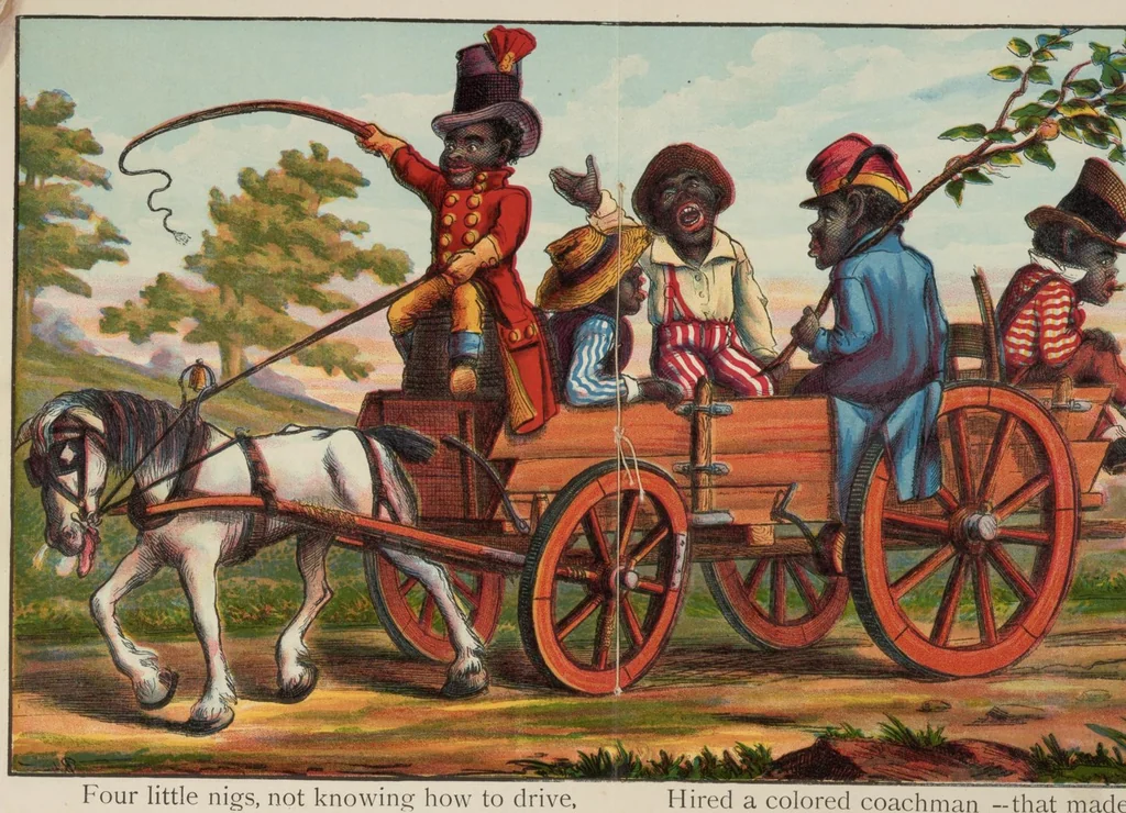 An illustration from Simple addition by a little nigger, 1876, leaf 8