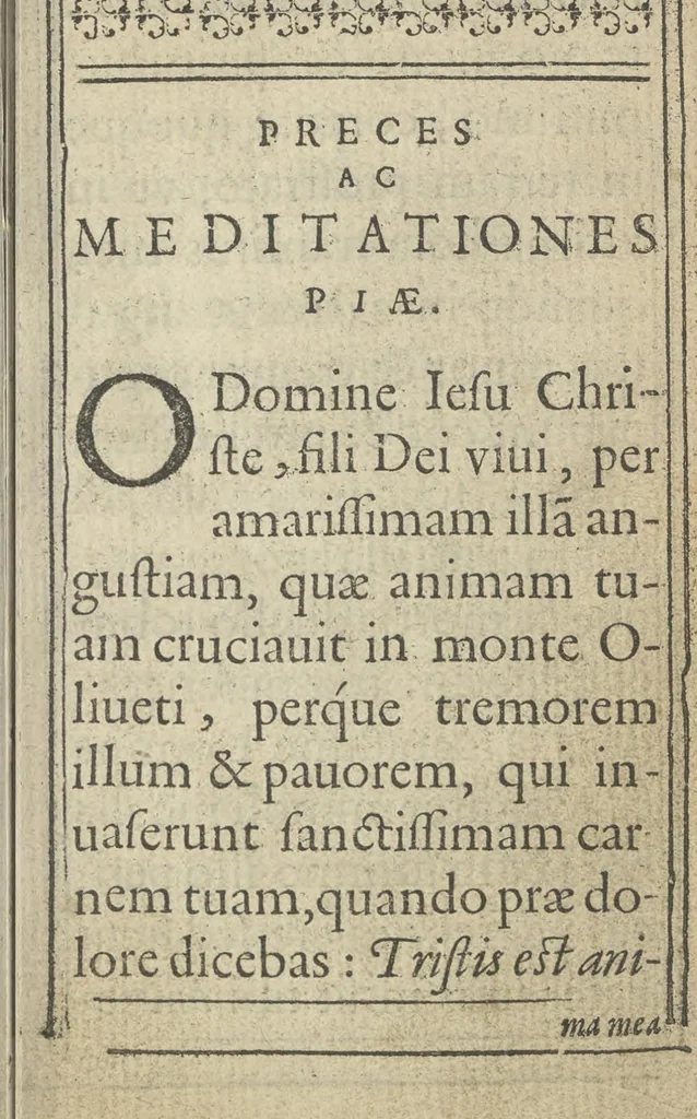 An illustration from Preces ac meditationes piae in mysteria Passionis ac Resurrectionis D. N. Iesu Xp̄i, 1612, leaf 18