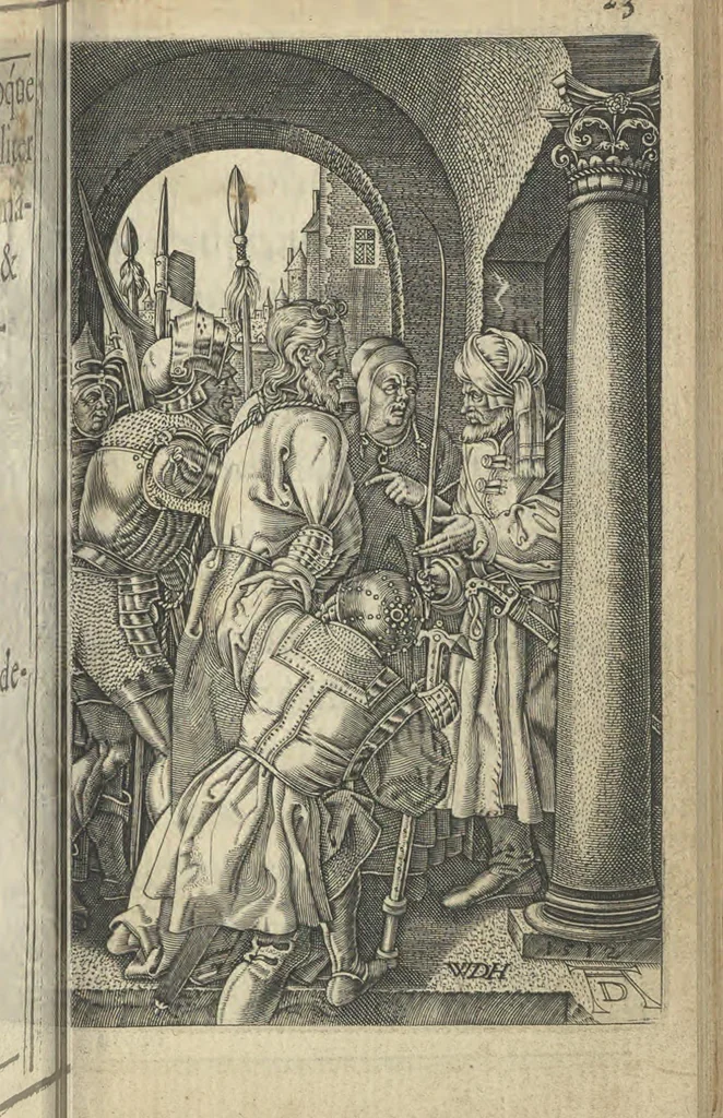 An illustration from Preces ac meditationes piae in mysteria Passionis ac Resurrectionis D. N. Iesu Xp̄i, 1612, leaf 40