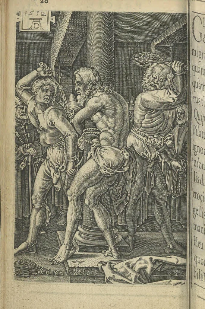 An illustration from Preces ac meditationes piae in mysteria Passionis ac Resurrectionis D. N. Iesu Xp̄i, 1612, leaf 45