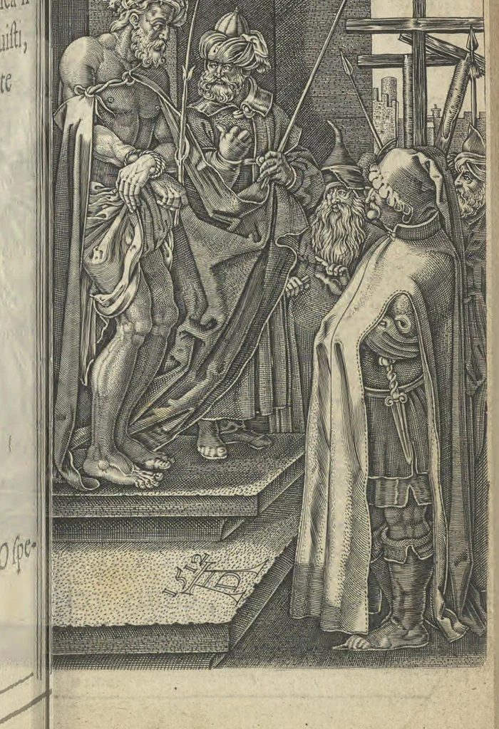 An illustration from Preces ac meditationes piae in mysteria Passionis ac Resurrectionis D. N. Iesu Xp̄i, 1612, leaf 56
