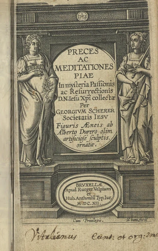An illustration from Preces ac meditationes piae in mysteria Passionis ac Resurrectionis D. N. Iesu Xp̄i, 1612, leaf 6