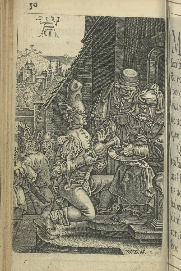 An illustration from Preces ac meditationes piae in mysteria Passionis ac Resurrectionis D. N. Iesu Xp̄i, 1612, leaf 67