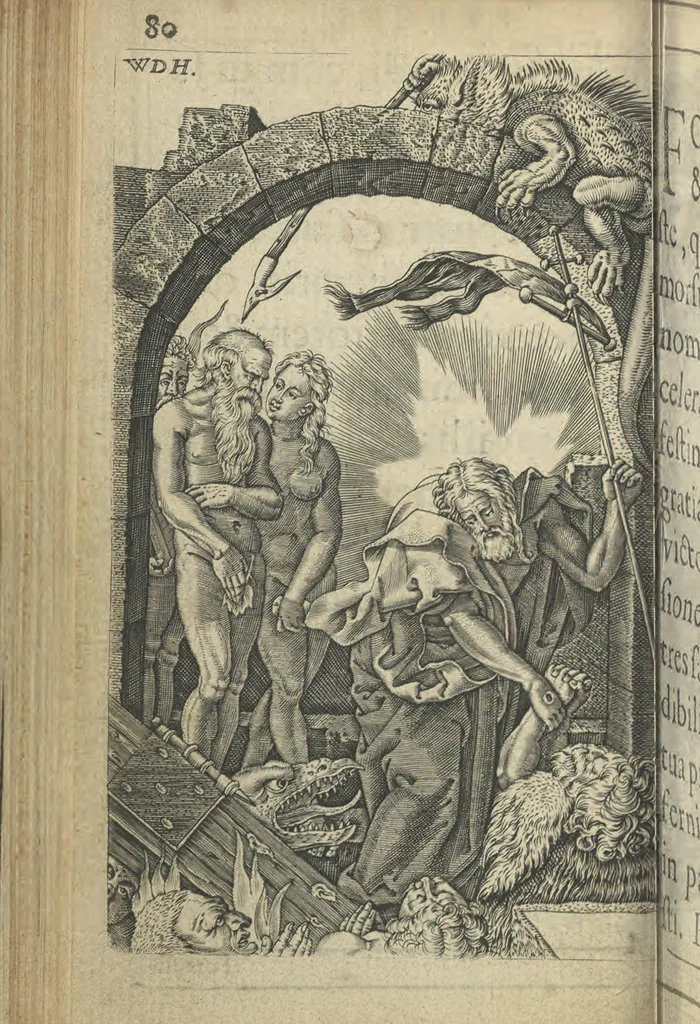 An illustration from Preces ac meditationes piae in mysteria Passionis ac Resurrectionis D. N. Iesu Xp̄i, 1612, leaf 97