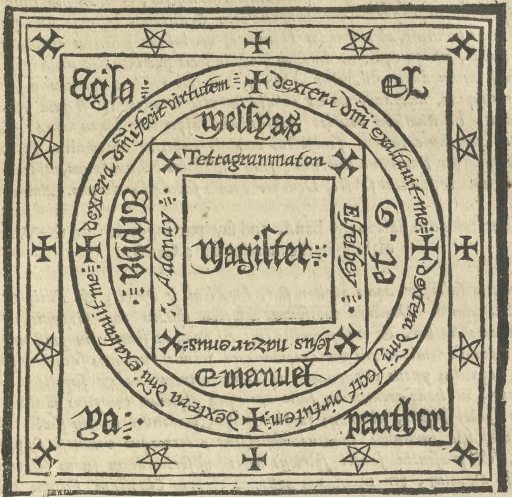 An illustration from The discovery of witchcraft: proving that the compacts and contracts of witches with devils and all infernal spirits or familiars are but erroneous novelties and imaginary conceptions .... In sixteen books, 1665, leaf 280