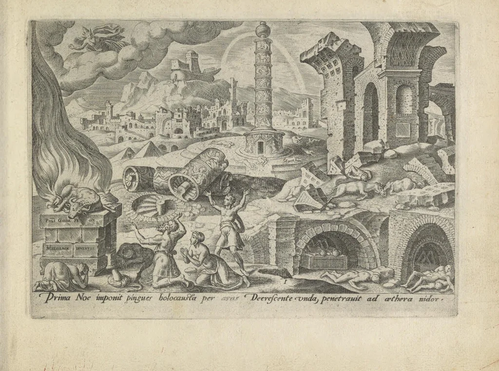 An illustration from Damvs tibi, benigne lector, vno libello tanqvam in specvlo exhibitas, memorabiliores Ivdaea gentis clades : vt delictorvm semper comites, ita cvm presenti, tvm posterae aetati pro exemplis fvtvras, 1570, leaf 10