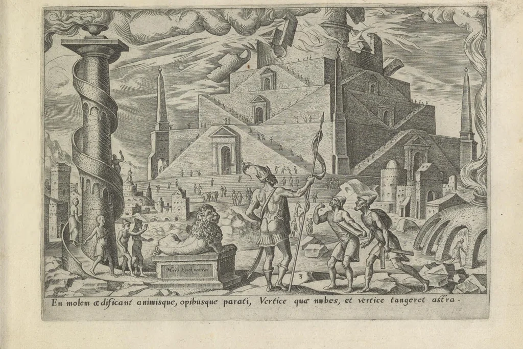An illustration from Damvs tibi, benigne lector, vno libello tanqvam in specvlo exhibitas, memorabiliores Ivdaea gentis clades : vt delictorvm semper comites, ita cvm presenti, tvm posterae aetati pro exemplis fvtvras, 1570, leaf 14