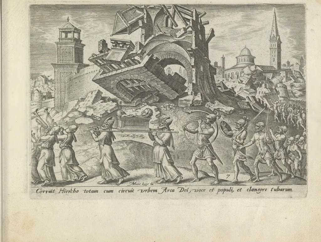 An illustration from Damvs tibi, benigne lector, vno libello tanqvam in specvlo exhibitas, memorabiliores Ivdaea gentis clades : vt delictorvm semper comites, ita cvm presenti, tvm posterae aetati pro exemplis fvtvras, 1570, leaf 22