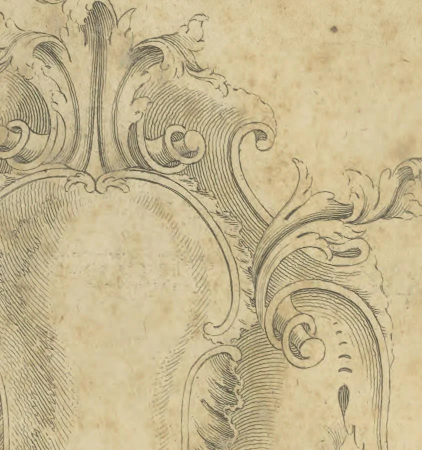 An illustration from The British architect; or, The builder's treasury of staircases : Containing, I. An easier, more intelligible, and expeditious method of drawing the five orders, than has hitherto been published ... II. Likewise stair-cases ... III. Designs of arches, doors, and windows. IV. A great variety of new and curious chimney-pieces ... V. Corbels, shields, and other beautiful decorations. VI. Several useful and necessary rules of carpentry ... The whole being illustrated with upwards of one hundred designs and examples, curiously engraved by the best hands on sixty folio copper plates, 1758, leaf 149