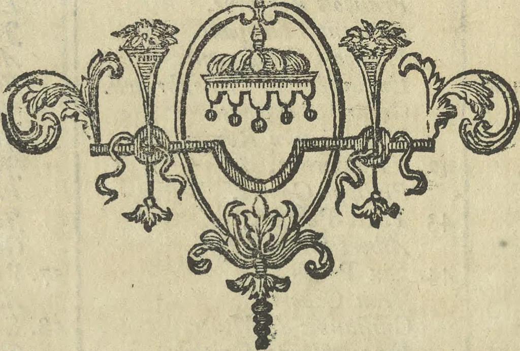An illustration from Description du jubilé de sept cens ans de S. Macaire, patron particulier contre la peste, qui sera céléré dans la ville de Grand ... a commencer le 30. de mai jusqu'au 15. juin 1767, avec le détail ultérieur des cérémonies, solemnités, cavalcade, ornemens & feux d'artifice, &c. &c. qui auront lieu à cette occasion, 1767, leaf 159
