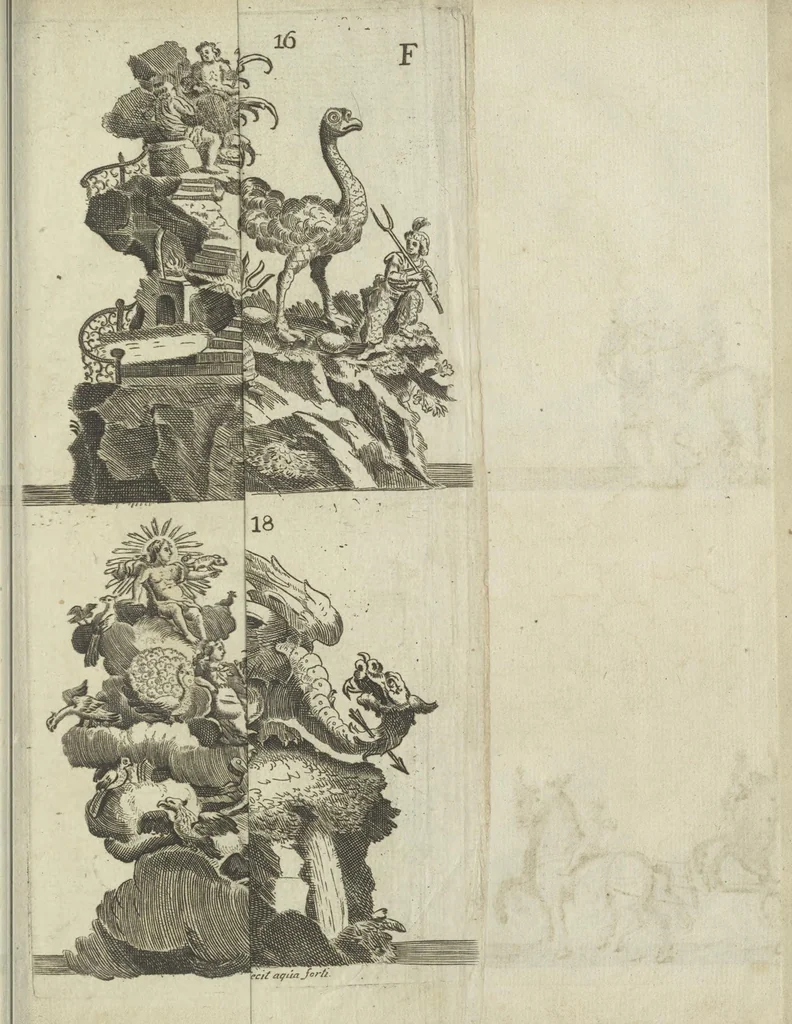 An illustration from Description du jubilé de sept cens ans de S. Macaire, patron particulier contre la peste, qui sera céléré dans la ville de Grand ... a commencer le 30. de mai jusqu'au 15. juin 1767, avec le détail ultérieur des cérémonies, solemnités, cavalcade, ornemens & feux d'artifice, &c. &c. qui auront lieu à cette occasion, 1767, leaf 72