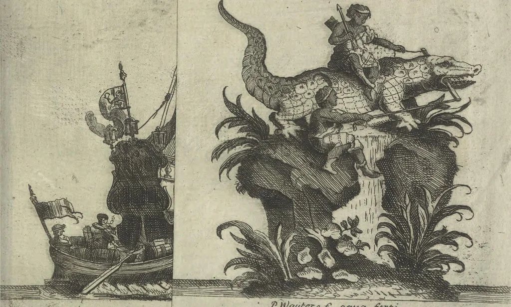 An illustration from Description du jubilé de sept cens ans de S. Macaire, patron particulier contre la peste, qui sera céléré dans la ville de Grand ... a commencer le 30. de mai jusqu'au 15. juin 1767, avec le détail ultérieur des cérémonies, solemnités, cavalcade, ornemens & feux d'artifice, &c. &c. qui auront lieu à cette occasion, 1767, leaf 78