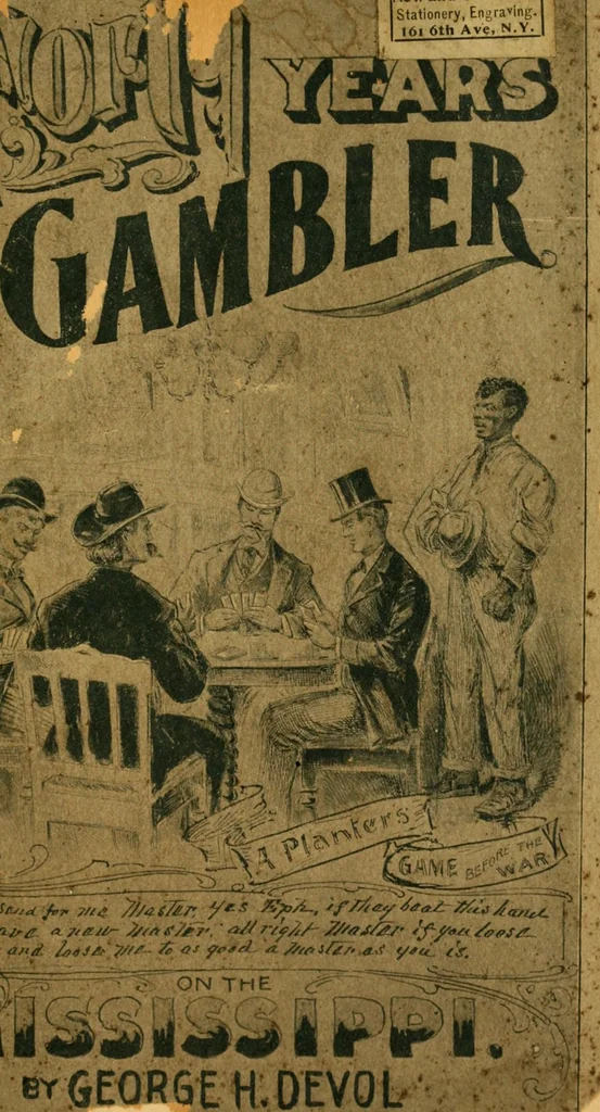 An illustration from Forty years a gambler on the Mississippi, 1894, leaf 7
