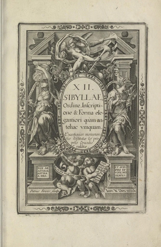An illustration from XII sibyllae, ordine, inscriptione & forma elegantiori quàm antehac vmquam, 1600, leaf 10