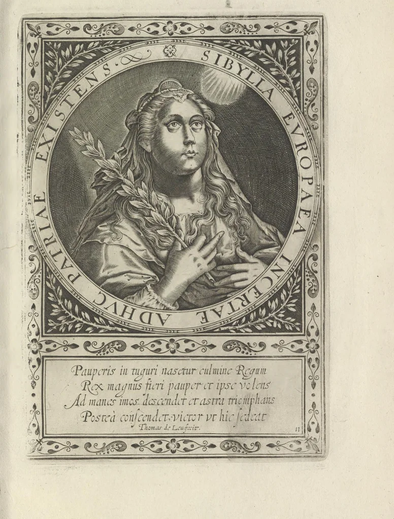 An illustration from XII sibyllae, ordine, inscriptione & forma elegantiori quàm antehac vmquam, 1600, leaf 54