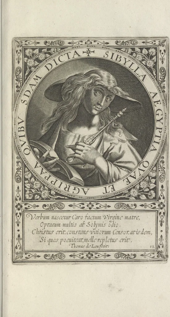 An illustration from XII sibyllae, ordine, inscriptione & forma elegantiori quàm antehac vmquam, 1600, leaf 58