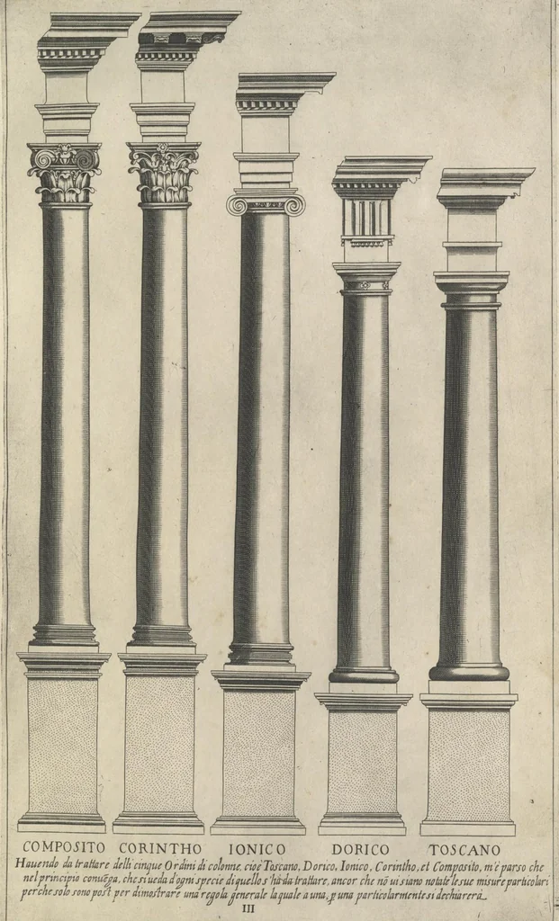 An illustration from Regola delli cinqve ordini d'architettvra,, 1635, leaf 12