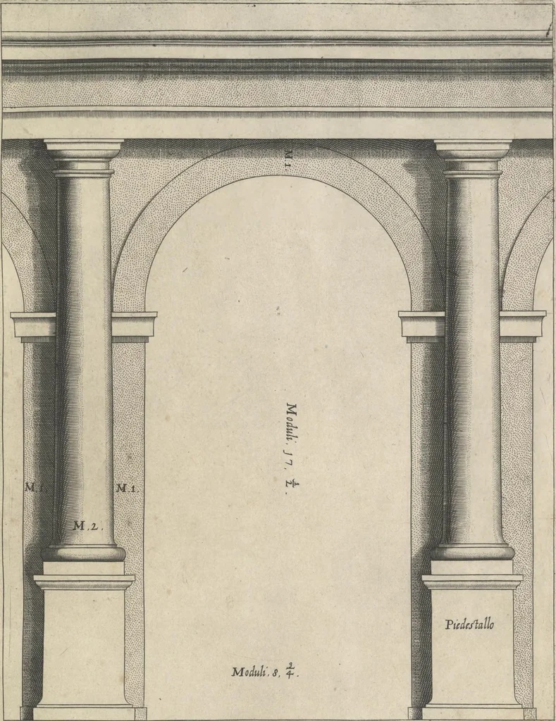 An illustration from Regola delli cinqve ordini d'architettvra,, 1635, leaf 18