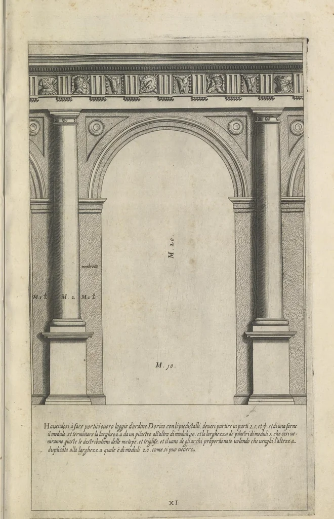 An illustration from Regola delli cinqve ordini d'architettvra,, 1635, leaf 28
