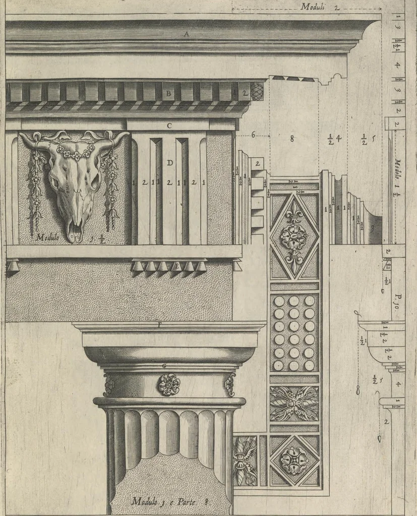 An illustration from Regola delli cinqve ordini d'architettvra,, 1635, leaf 32