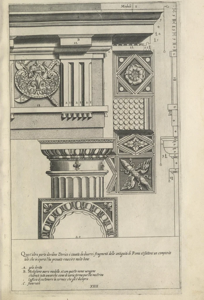 An illustration from Regola delli cinqve ordini d'architettvra,, 1635, leaf 34