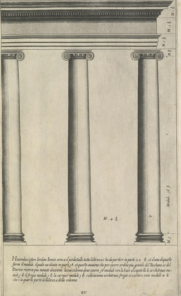 An illustration from Regola delli cinqve ordini d'architettvra,, 1635, leaf 36