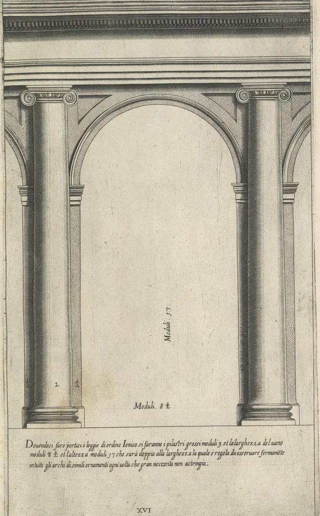 An illustration from Regola delli cinqve ordini d'architettvra,, 1635, leaf 38