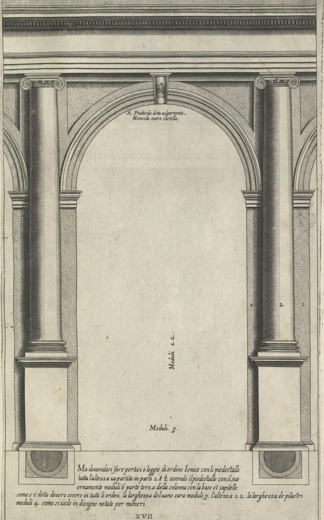 An illustration from Regola delli cinqve ordini d'architettvra,, 1635, leaf 40