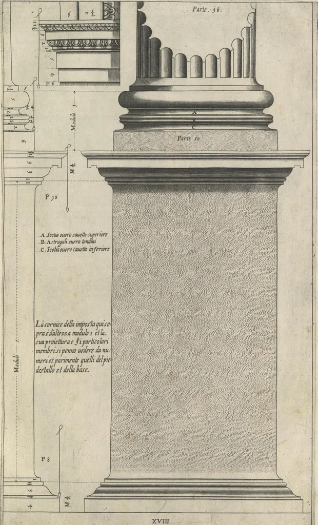 An illustration from Regola delli cinqve ordini d'architettvra,, 1635, leaf 42