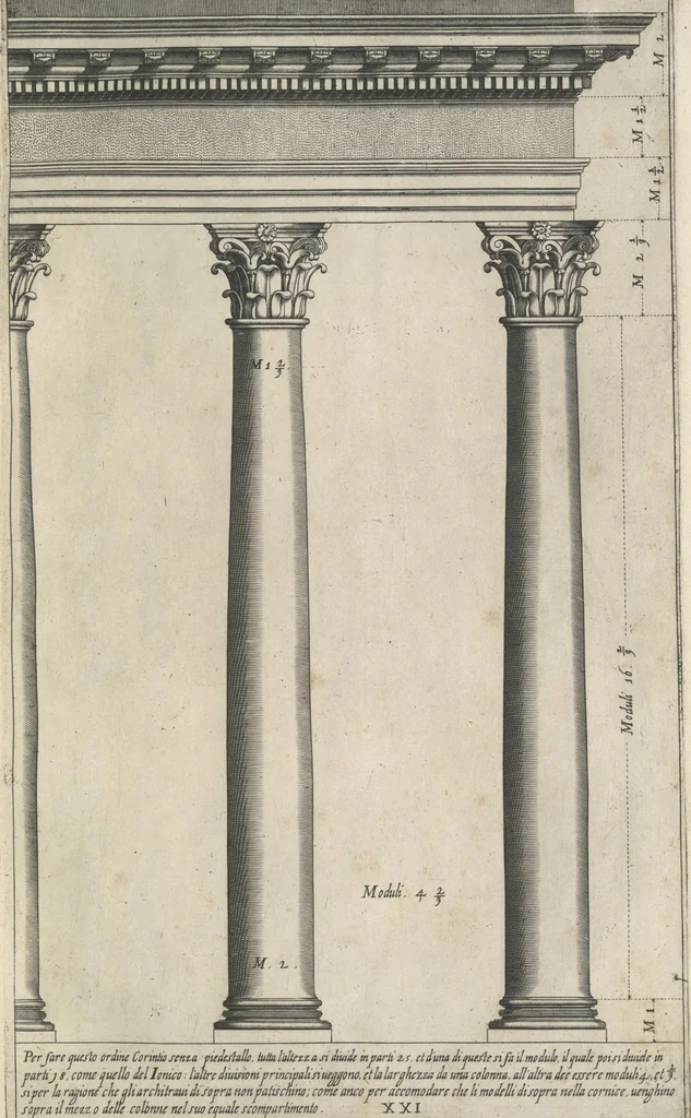 An illustration from Regola delli cinqve ordini d'architettvra,, 1635, leaf 48