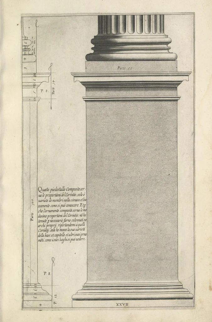 An illustration from Regola delli cinqve ordini d'architettvra,, 1635, leaf 60