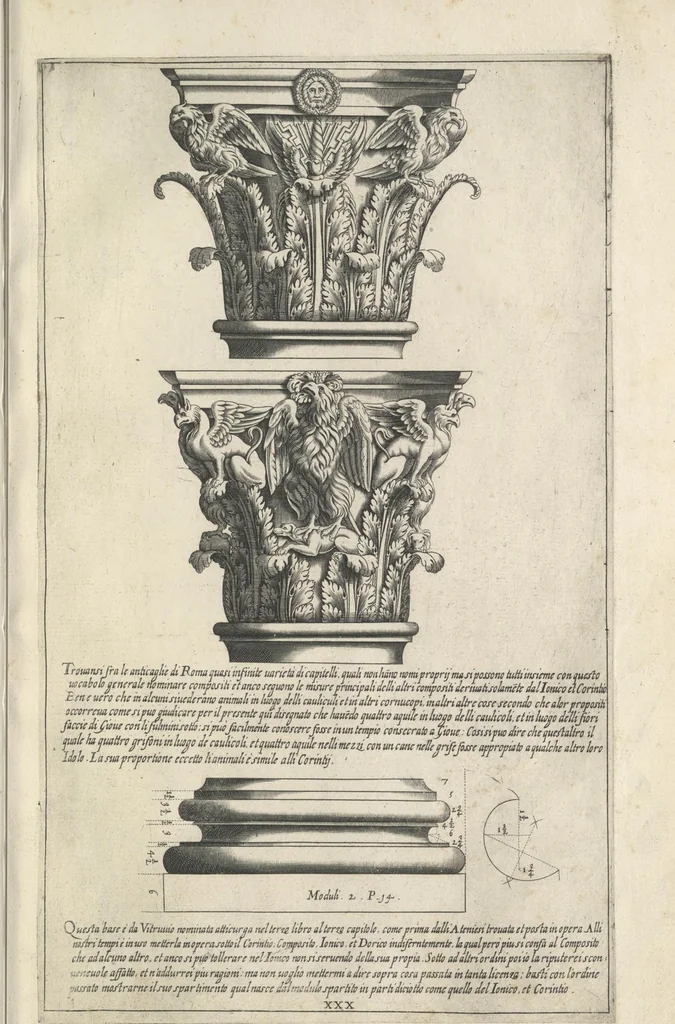 An illustration from Regola delli cinqve ordini d'architettvra,, 1635, leaf 66