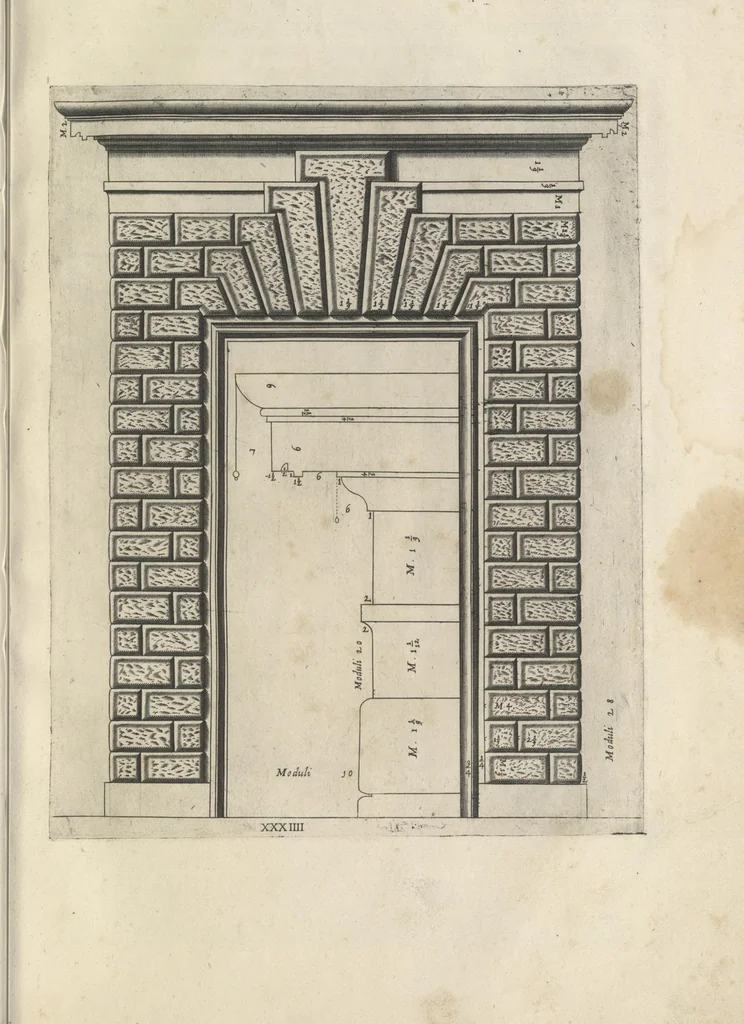 An illustration from Regola delli cinqve ordini d'architettvra,, 1635, leaf 74