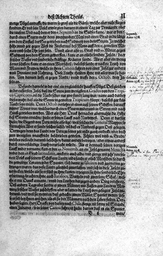 An illustration from Additamentvm; das ist, Zuthuung zweyer fürnemmer Reysen ... Herrn Francisci Draken ... in die West Indien vnd Americam gethan : neben noch etlichen Figuren ... so beydes in das siebende vnd achte Theil Americae gehören. Item, die Reyse der holländischen Armada in die Insel Gross Canarien , welche ... 1599 ... von Holland ... ausgefahren, 1600, leaf 12