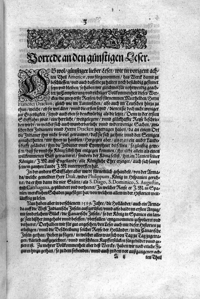 An illustration from Additamentvm; das ist, Zuthuung zweyer fürnemmer Reysen ... Herrn Francisci Draken ... in die West Indien vnd Americam gethan : neben noch etlichen Figuren ... so beydes in das siebende vnd achte Theil Americae gehören. Item, die Reyse der holländischen Armada in die Insel Gross Canarien , welche ... 1599 ... von Holland ... ausgefahren, 1600, leaf 4