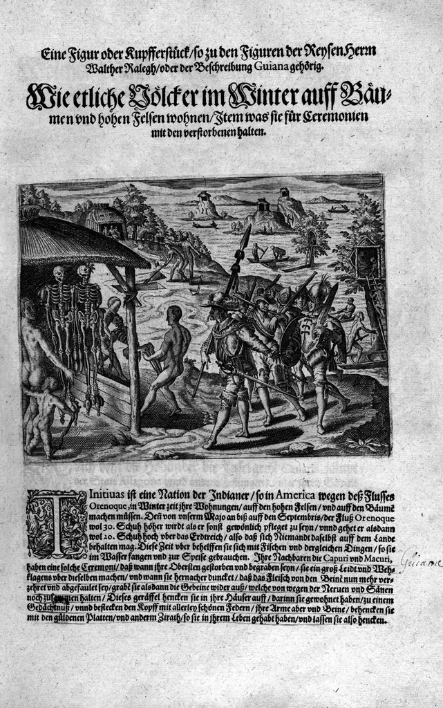 An illustration from Additamentvm; das ist, Zuthuung zweyer fürnemmer Reysen ... Herrn Francisci Draken ... in die West Indien vnd Americam gethan : neben noch etlichen Figuren ... so beydes in das siebende vnd achte Theil Americae gehören. Item, die Reyse der holländischen Armada in die Insel Gross Canarien , welche ... 1599 ... von Holland ... ausgefahren, 1600, leaf 92