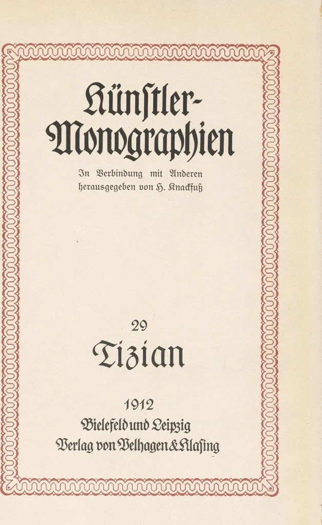 An illustration from Tizian, 1912, leaf 5