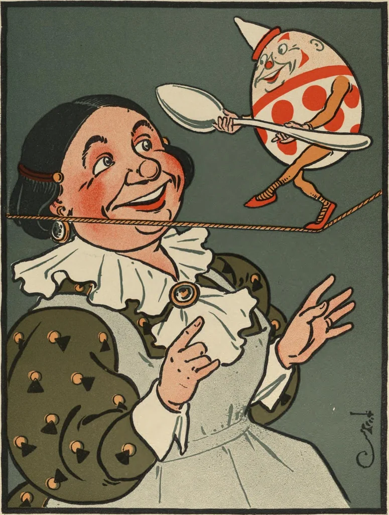 An illustration from Denslow's Humpty Dumpty, 1903, leaf 10