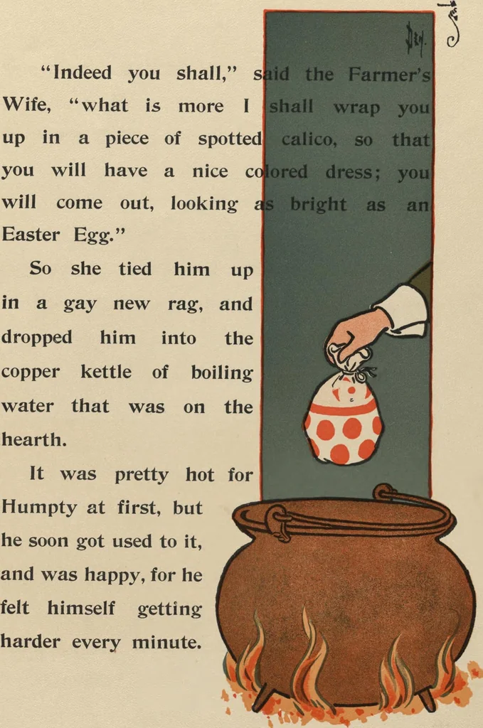 An illustration from Denslow's Humpty Dumpty, 1903, leaf 7