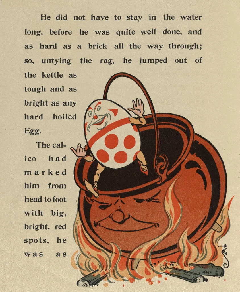 An illustration from Denslow's Humpty Dumpty, 1903, leaf 8