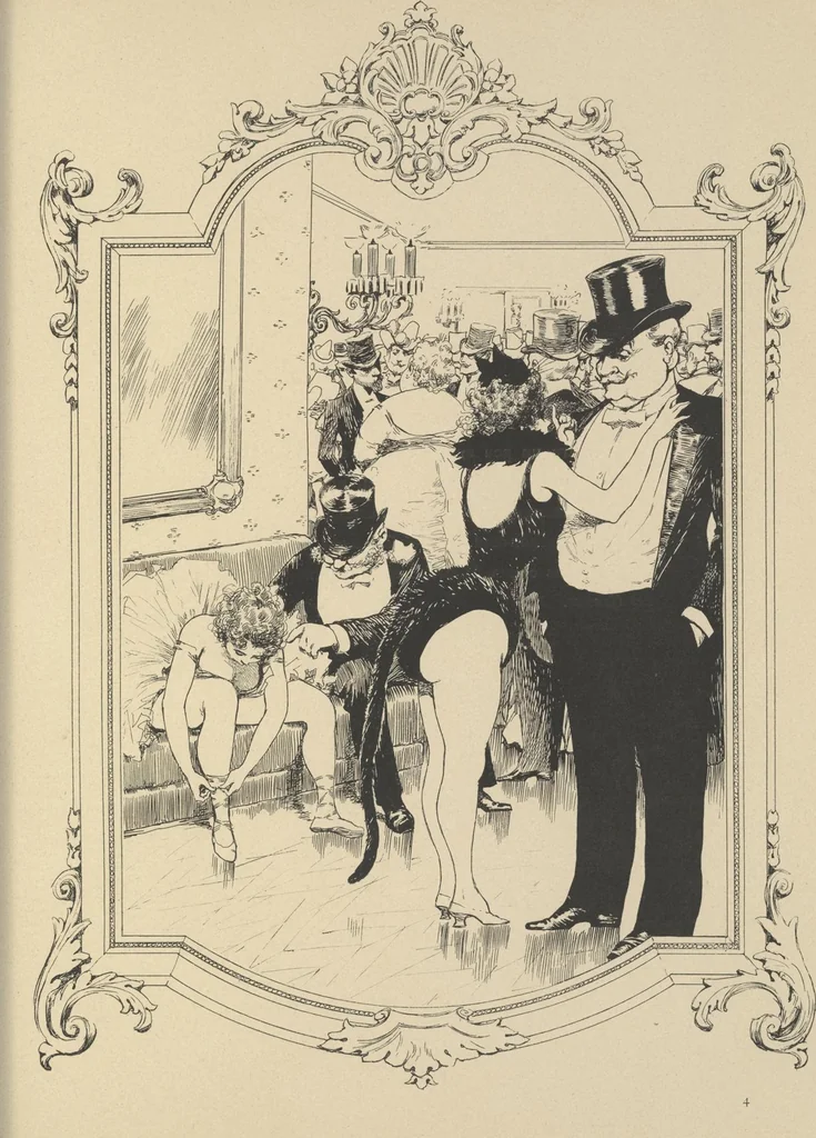 An illustration from Mémoires d'une glace : album absolument inédit, 1894, leaf 108
