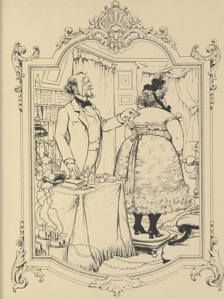 An illustration from Mémoires d'une glace : album absolument inédit, 1894, leaf 110