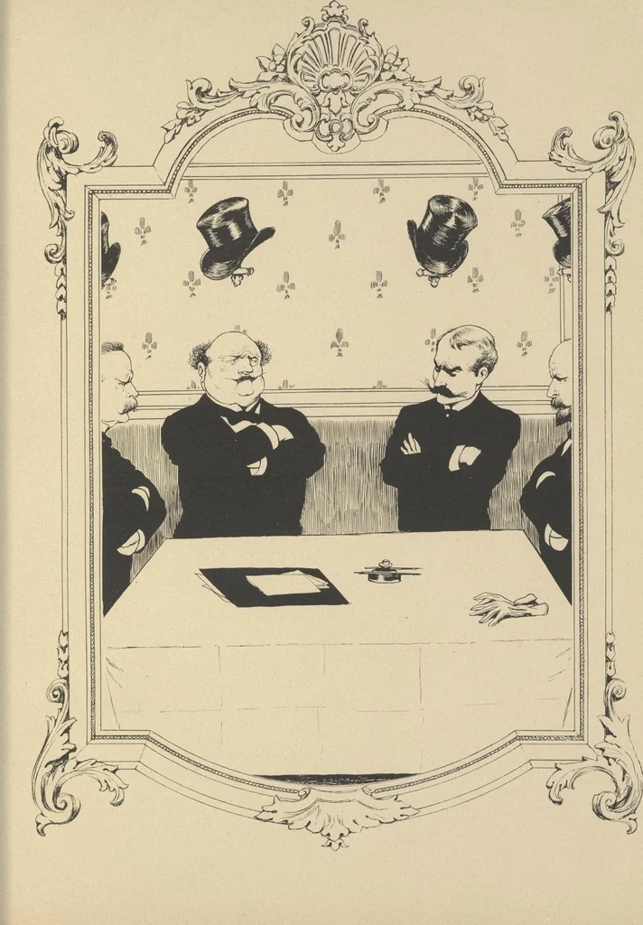 An illustration from Mémoires d'une glace : album absolument inédit, 1894, leaf 114