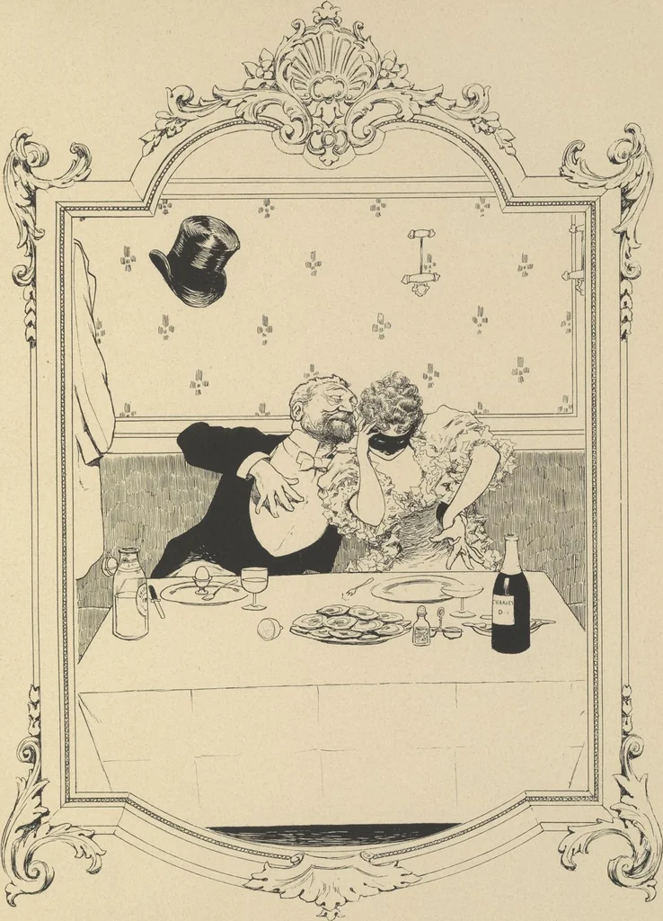 An illustration from Mémoires d'une glace : album absolument inédit, 1894, leaf 122