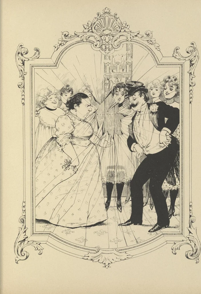 An illustration from Mémoires d'une glace : album absolument inédit, 1894, leaf 144