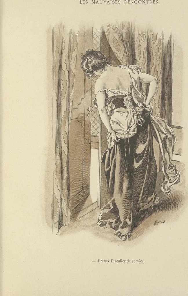An illustration from Mémoires d'une glace : album absolument inédit, 1894, leaf 24