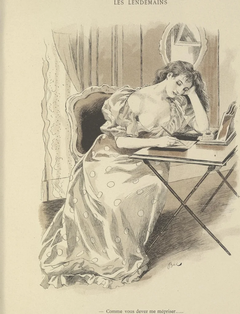 An illustration from Mémoires d'une glace : album absolument inédit, 1894, leaf 26