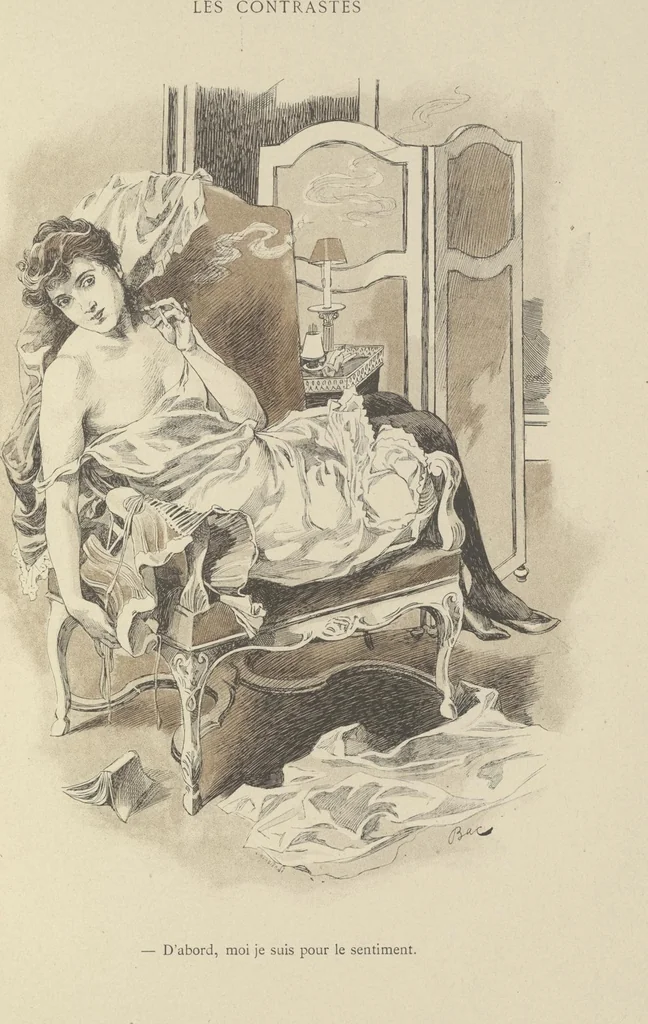 An illustration from Mémoires d'une glace : album absolument inédit, 1894, leaf 28